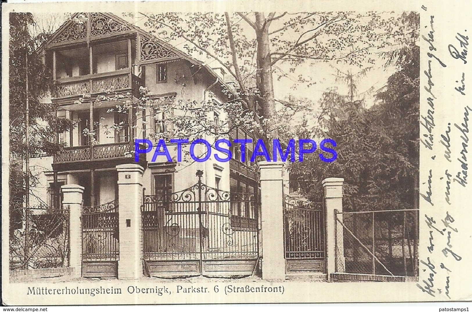 120212 GERMANY OBERNIGK MOTHERS REST HOME POSTAL POSTCARD - Sonstige & Ohne Zuordnung