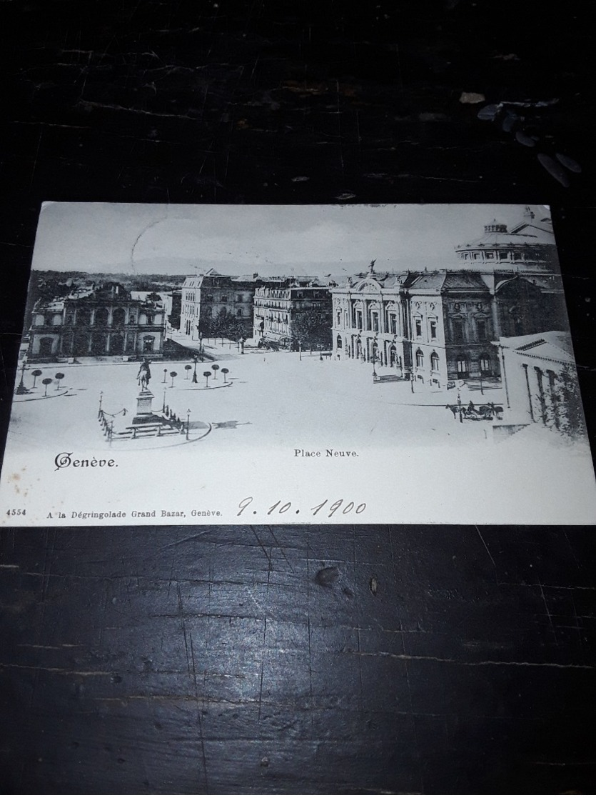 Cartolina Postale, Postcard 1900, Genève, Place Neuve - Genève