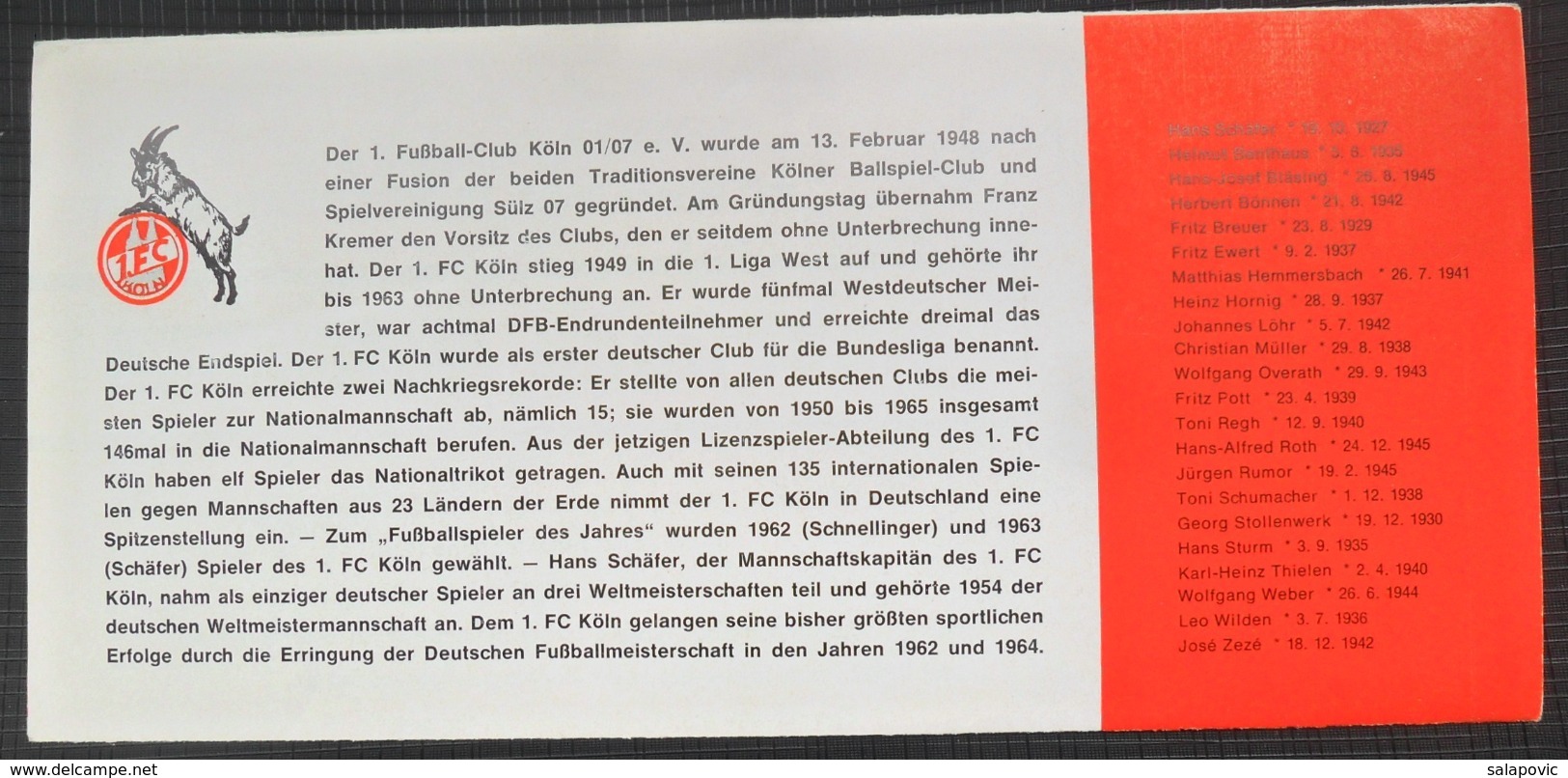 1. FC Köln   FOOTBALL CALCIO Authograph SIGNATURE - Autógrafos