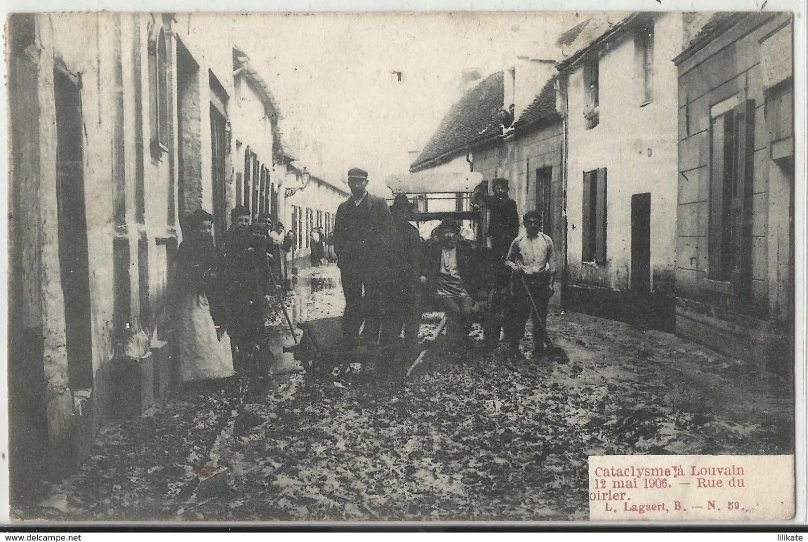 Leuven - Louvain - Cataclysme à Louvain 12 Mai 1906 - Rue Poirier 1907 - Leuven