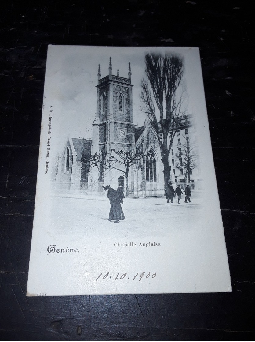 Cartolina Postale, Postcard 1900, Genève, Chapelle Anglaise - Genève