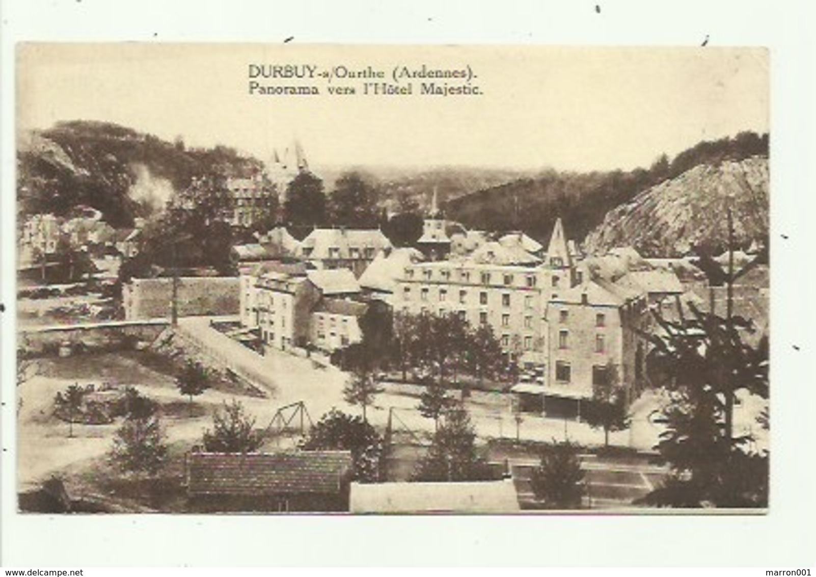 Durbuy - Hotel Majestic -reclame Kaart ,( 2 Scans) - Durbuy