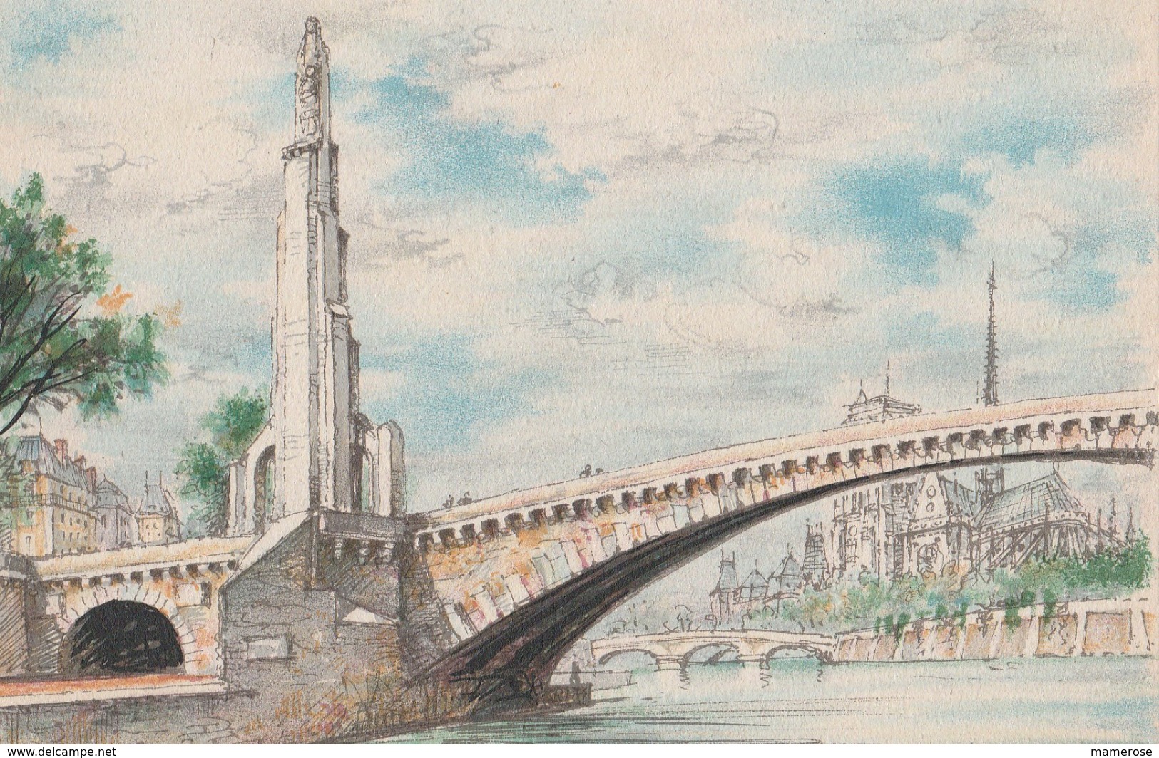 Barré & Dayez. Signé DESMARAIS. PARIS (75004) Le Pont De La Tournelle (Statue De Ste Geneviève) Et Notre-Dame. N° 2334 A - Autres & Non Classés