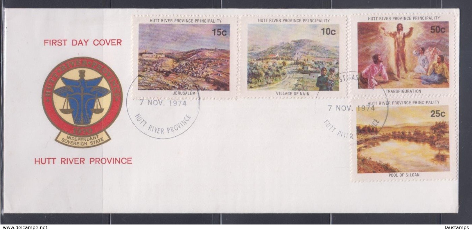 Australia Hutt River Province 1974 Christmas FDC - Werbemarken, Vignetten