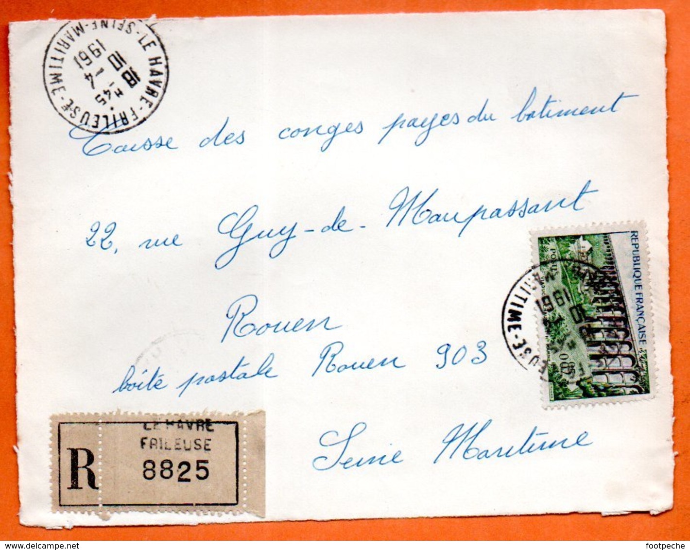 LE HAVRE FRILEUSE  1961 Recommandé Devant De Lettre N° MM 158 - 1961-....