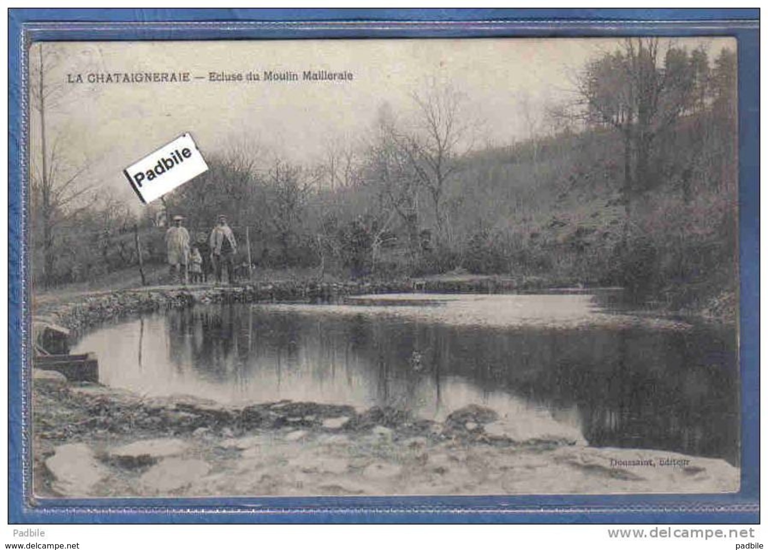 Carte Postale 85. La Chataigneraie  Ecluse Du Moulin Mailleraie Très Beau Plan Animé - La Chataigneraie