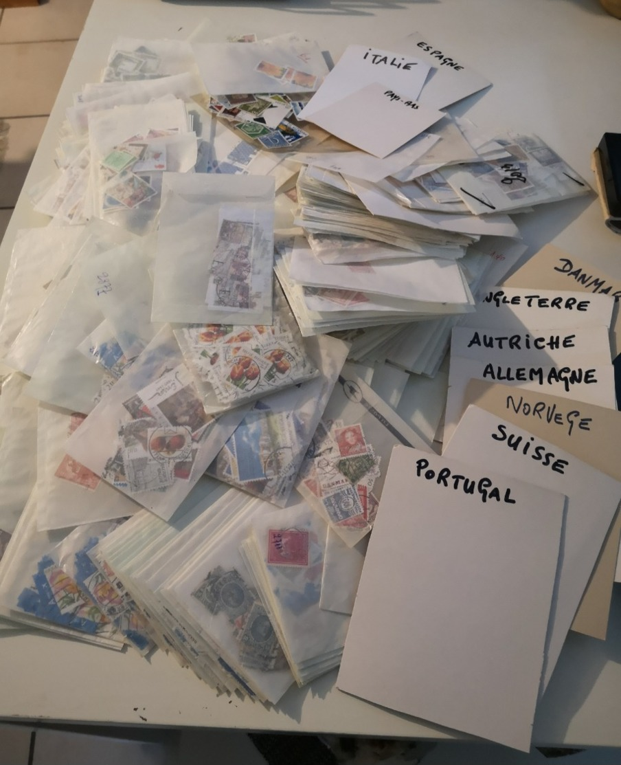 Lot De Timbres Oblitérés Divers Europe - Vrac (min 1000 Timbres)