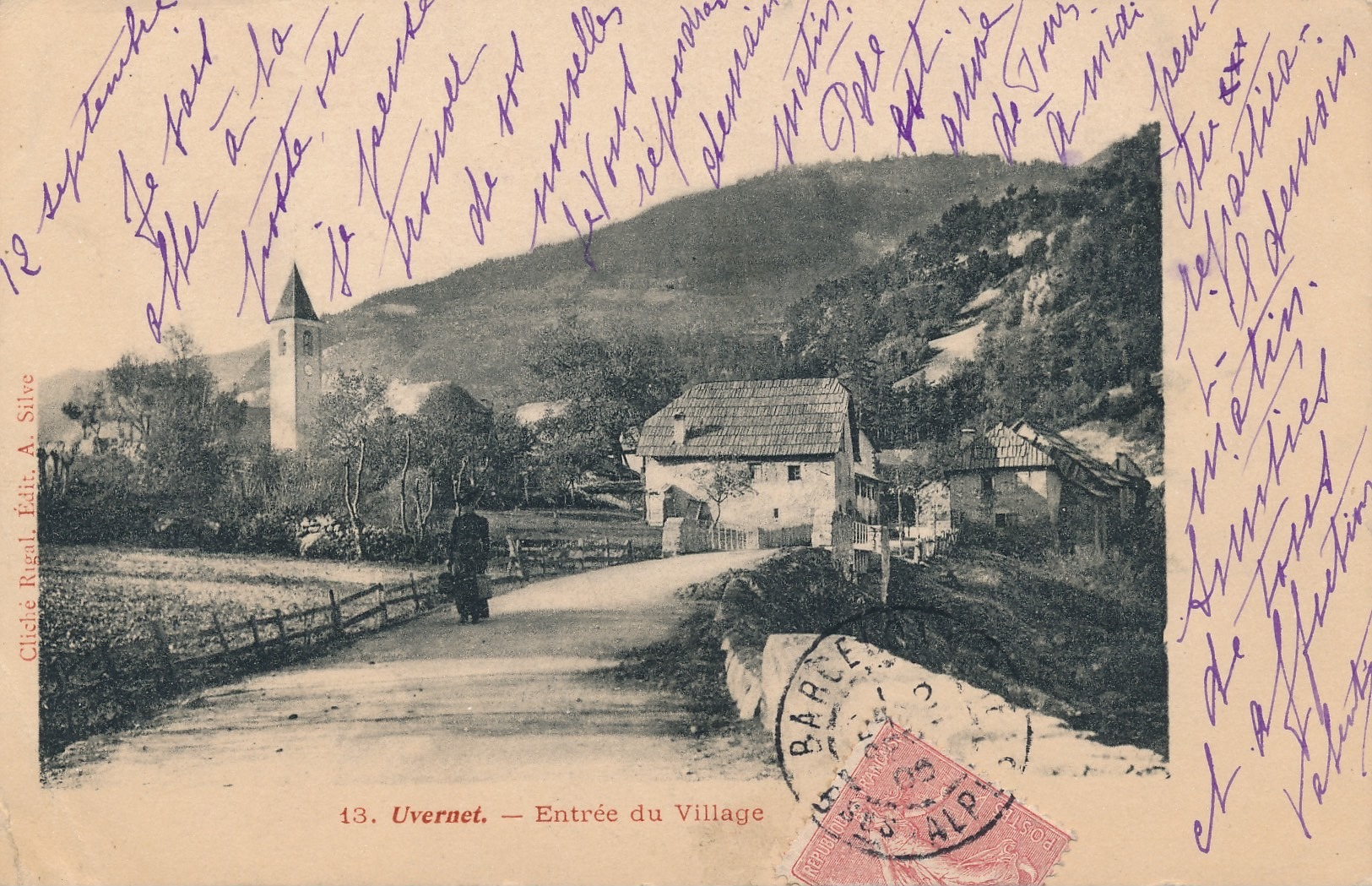 I113 - 04 - UVERNET - Alpes-de-Haute-Provence - Entrée Du Village - Autres & Non Classés
