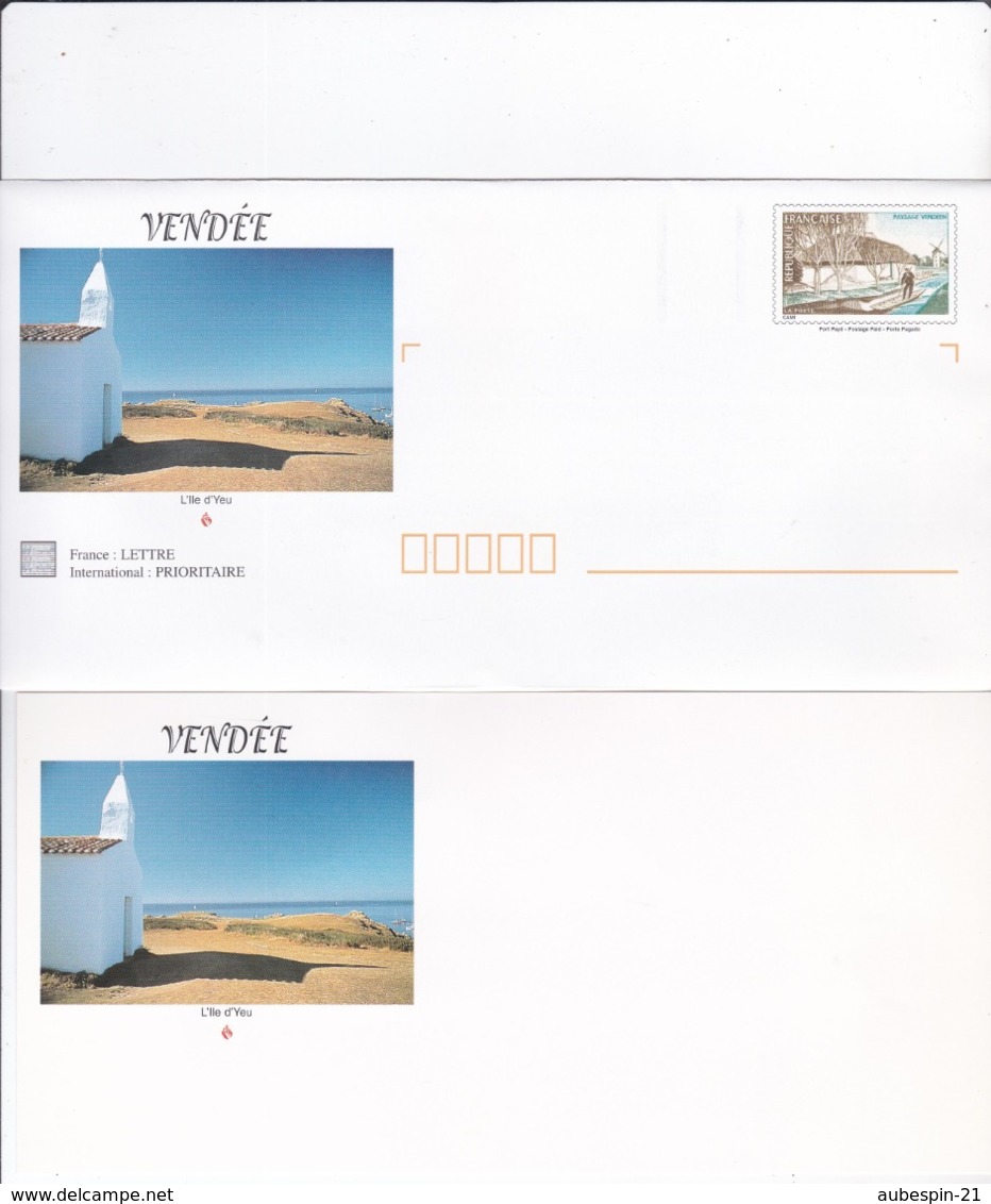 PRÊTS A POSTER NEUFS (déstockage) 5 Enveloppes Avec Carte VENDEE Visuel Timbre  Paysage Vendéen - Autres & Non Classés