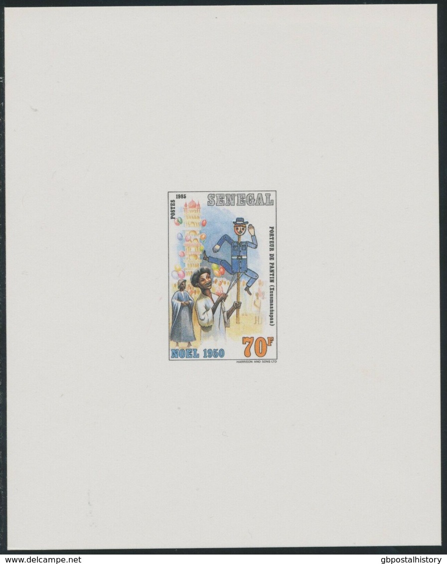 SENEGAL 1986 Weihnachten Kpl. Epreuves De Luxe-Ausgabe Sonderausgabe Luxuspapier - Senegal (1960-...)