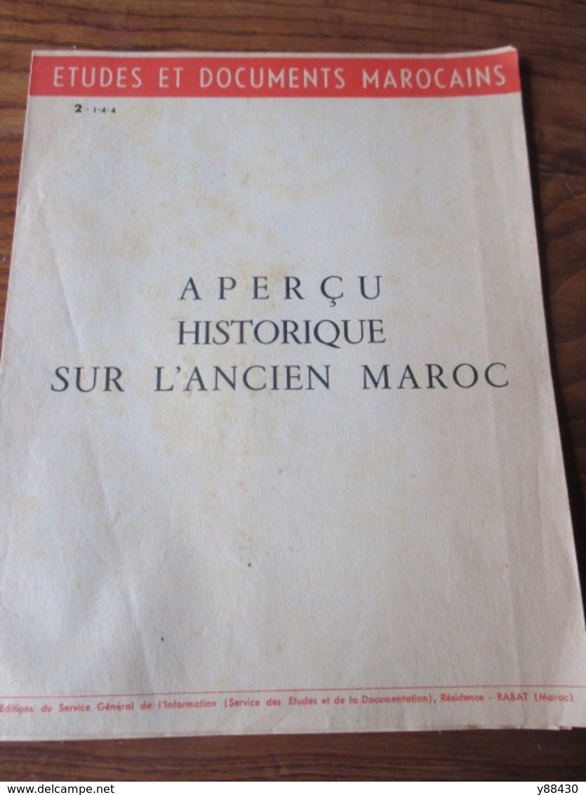 MAROC - Etudes Et Documents Marocains - 6 Fascicules Des Années 1950 - Administration/Financiers/Géographie... - 33 Phot - Documents Historiques