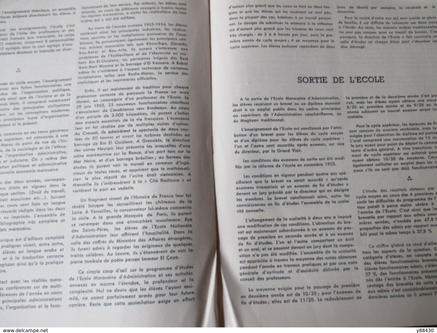 MAROC - Etudes et Documents Marocains - 6 fascicules des années 1950 - Administration/Financiers/Géographie... - 33 phot