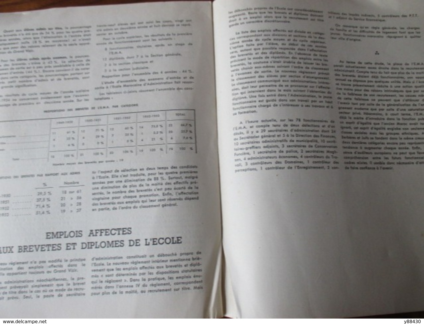 MAROC - Etudes et Documents Marocains - 6 fascicules des années 1950 - Administration/Financiers/Géographie... - 33 phot