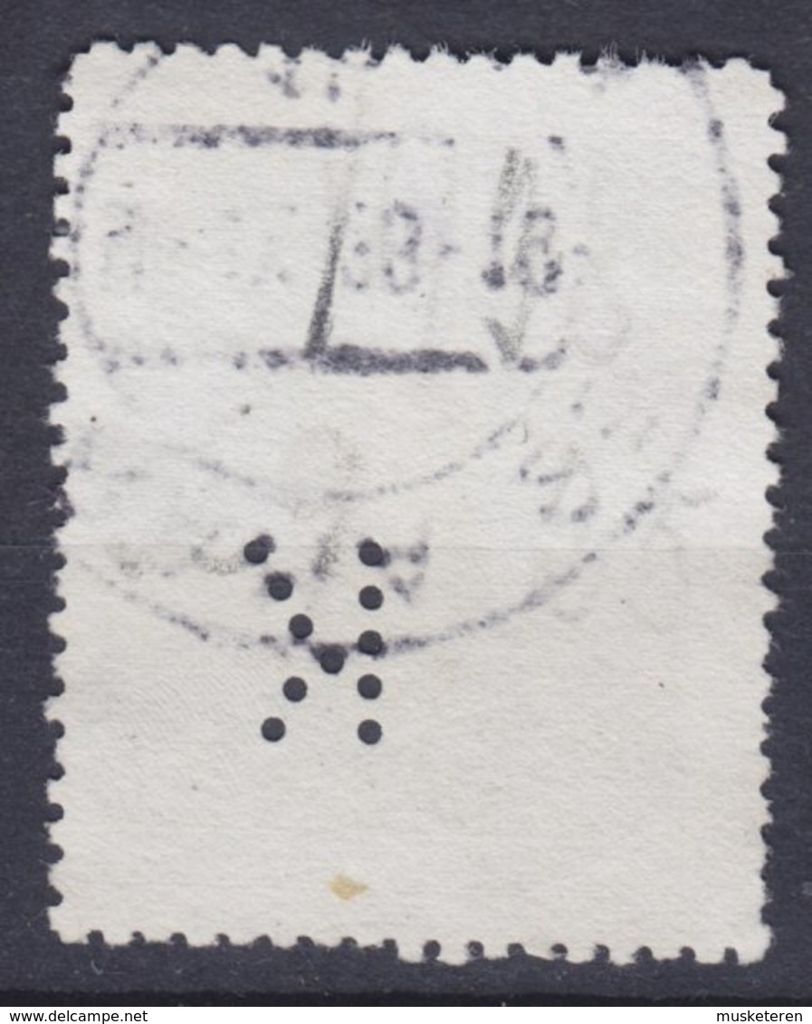 Czechoslovakia Perfin Perforé Lochung 'K' 1938 Mi. 397 Jindrich Fügner PRAHA 1938 Cancel !! (2 Scans) - Variétés Et Curiosités