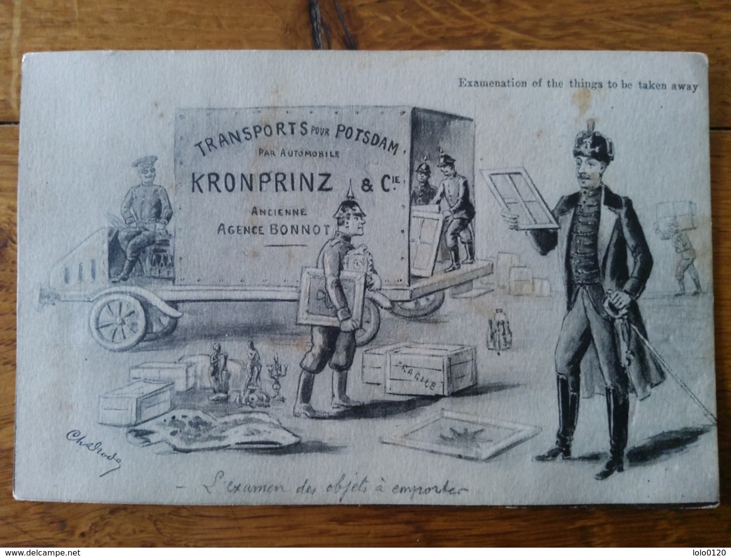 Transport Pour Potsdam Par Automobile Kronprinz Et Cie Ancienne Agence Bonnot - Humour