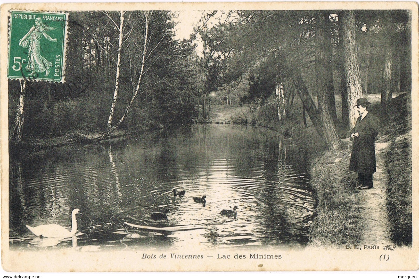 34009. Postal PARIS. Bois De Vicennes 1909, Circulada A Tours - Cartas & Documentos