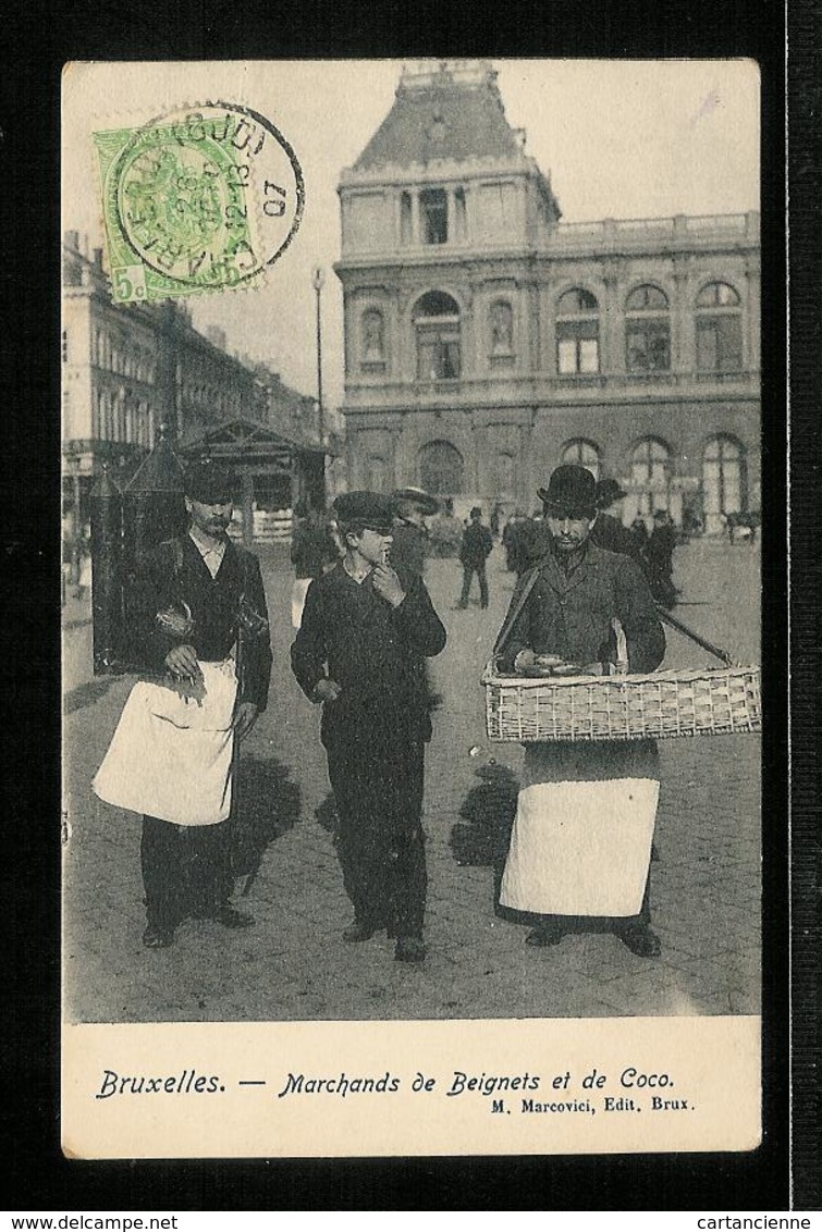 BELGIQUE BELGIUM - BRUXELLES - Marchand De Beignets Et De Coco - Petits Métiers