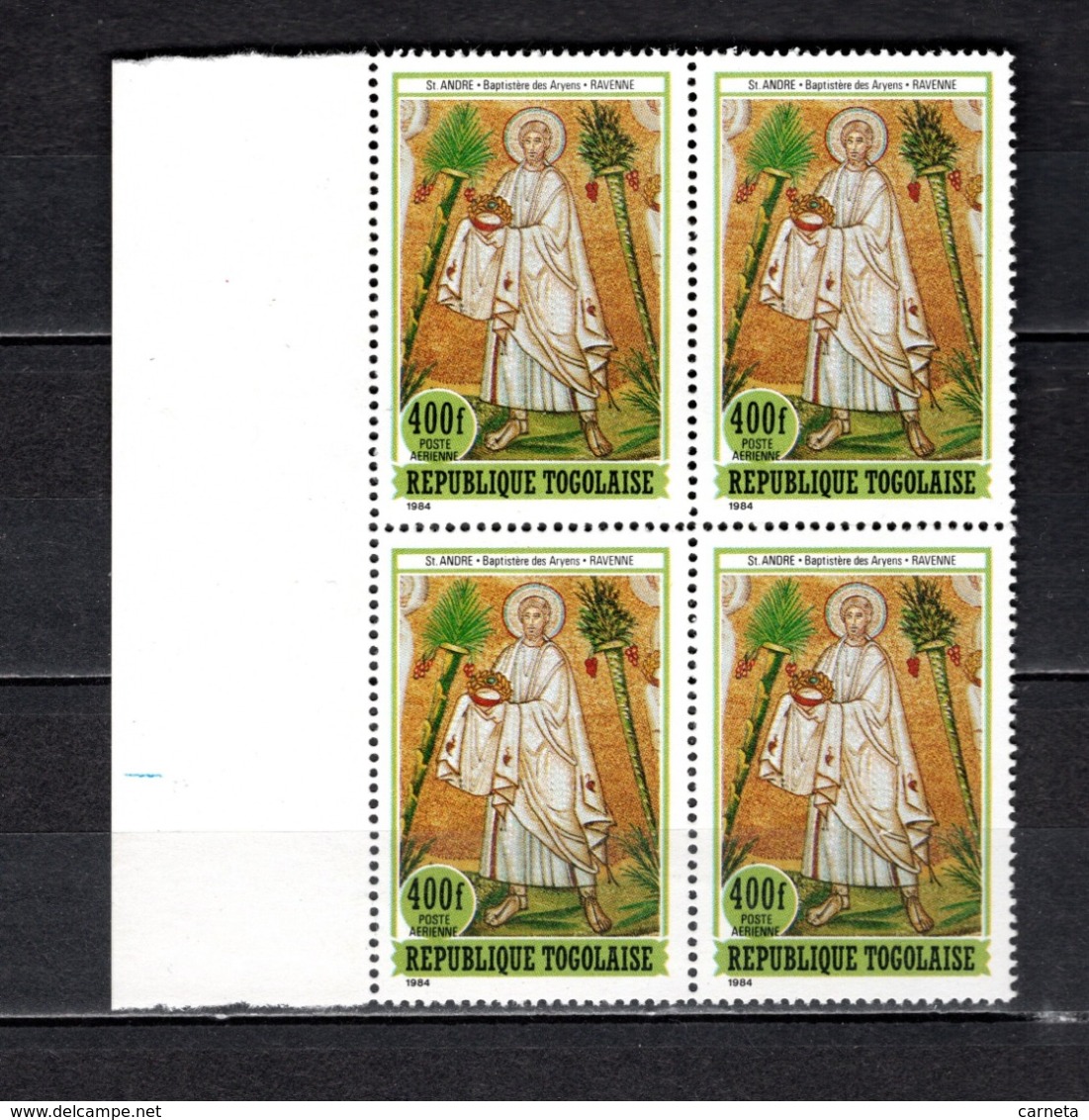 TOGO N° PA 542 EN BLOC DE QUATRE NEUFS SANS CHARNIERE COTE  22.00€  LES DOUZE APOTRES  RELIGION - Togo (1960-...)