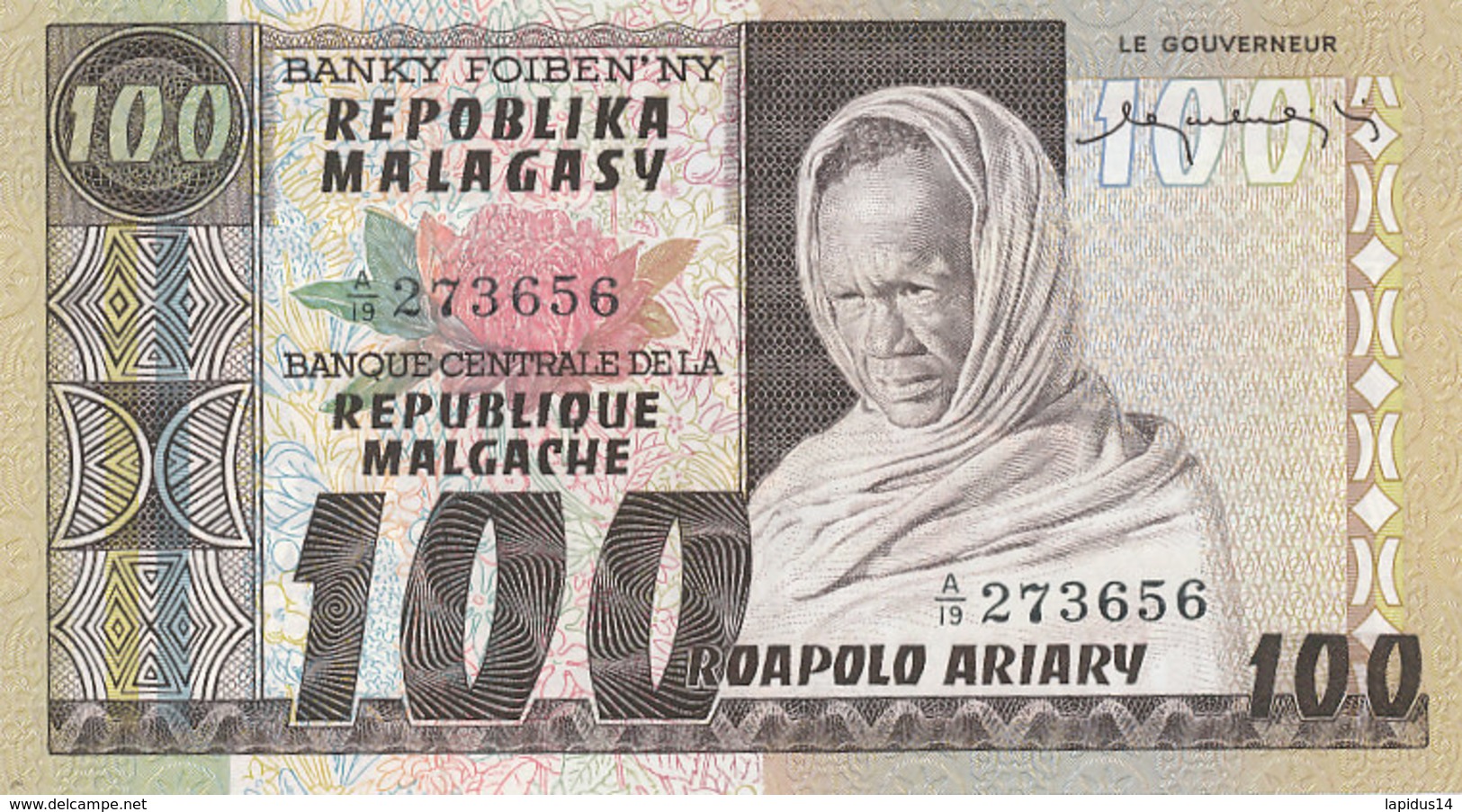 BILLET-BANQUE BANKY  FOIBEN'NY  REPUBLIQUE MALGACHE  100 - Madagaskar