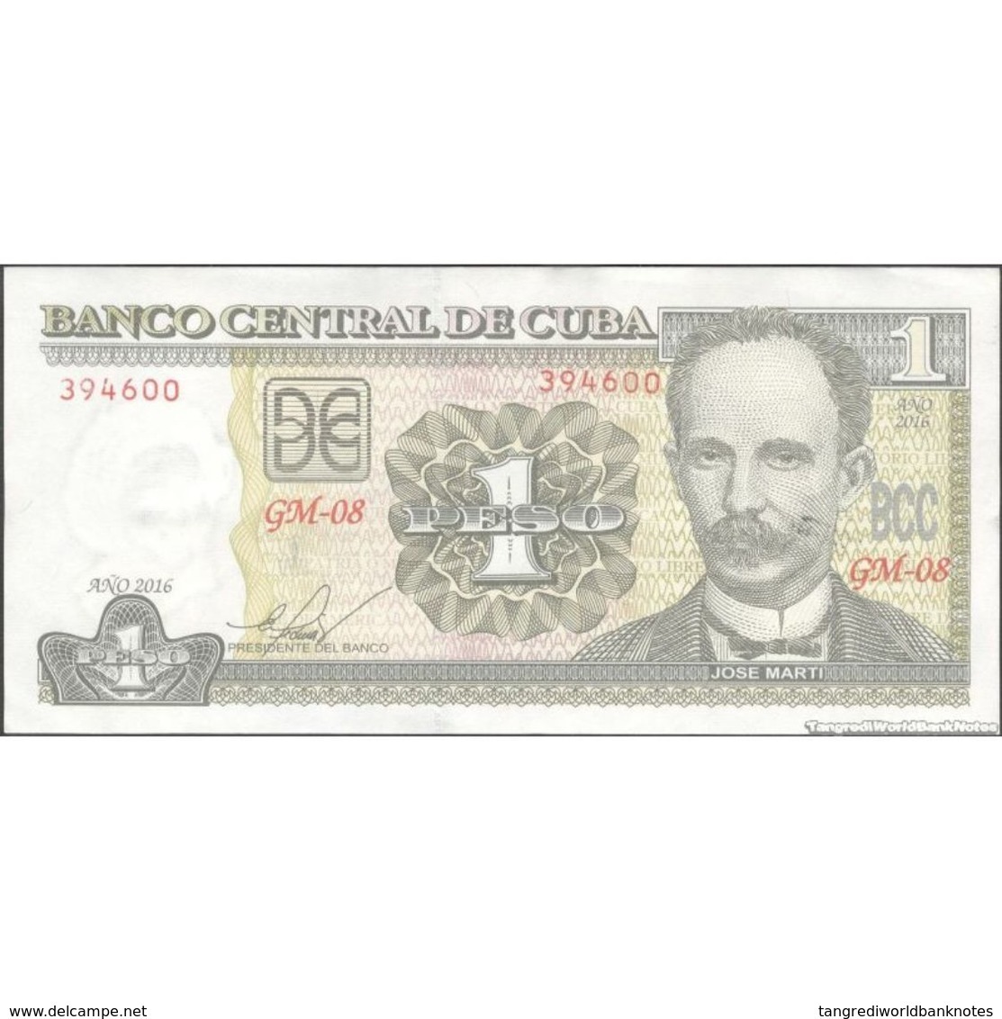 TWN - CUBA 128g - 1 Peso 2016 Serie GM-08 UNC - Cuba