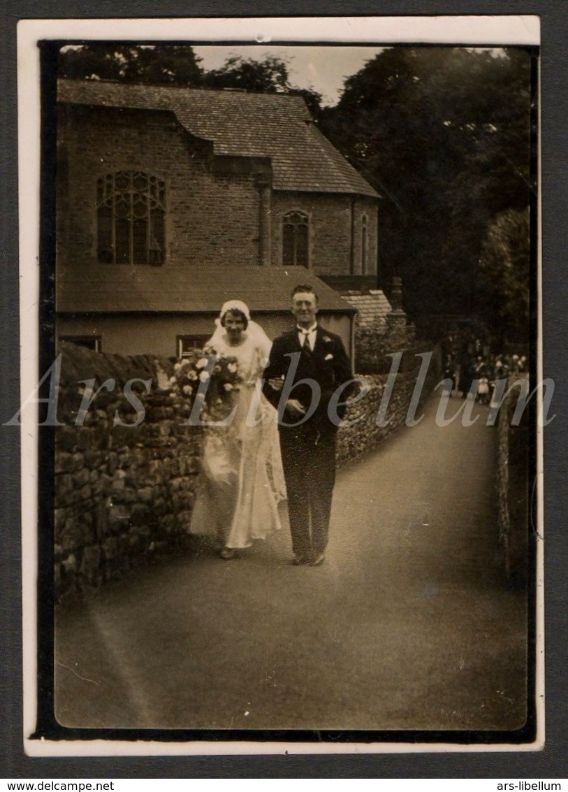 Photo Ancien / Original / 1931 / Wedding / Mariage / Lancaster / England / Bride / Photo Size: 6.30 X 9 Cm. / 2 Scans - Personnes Anonymes