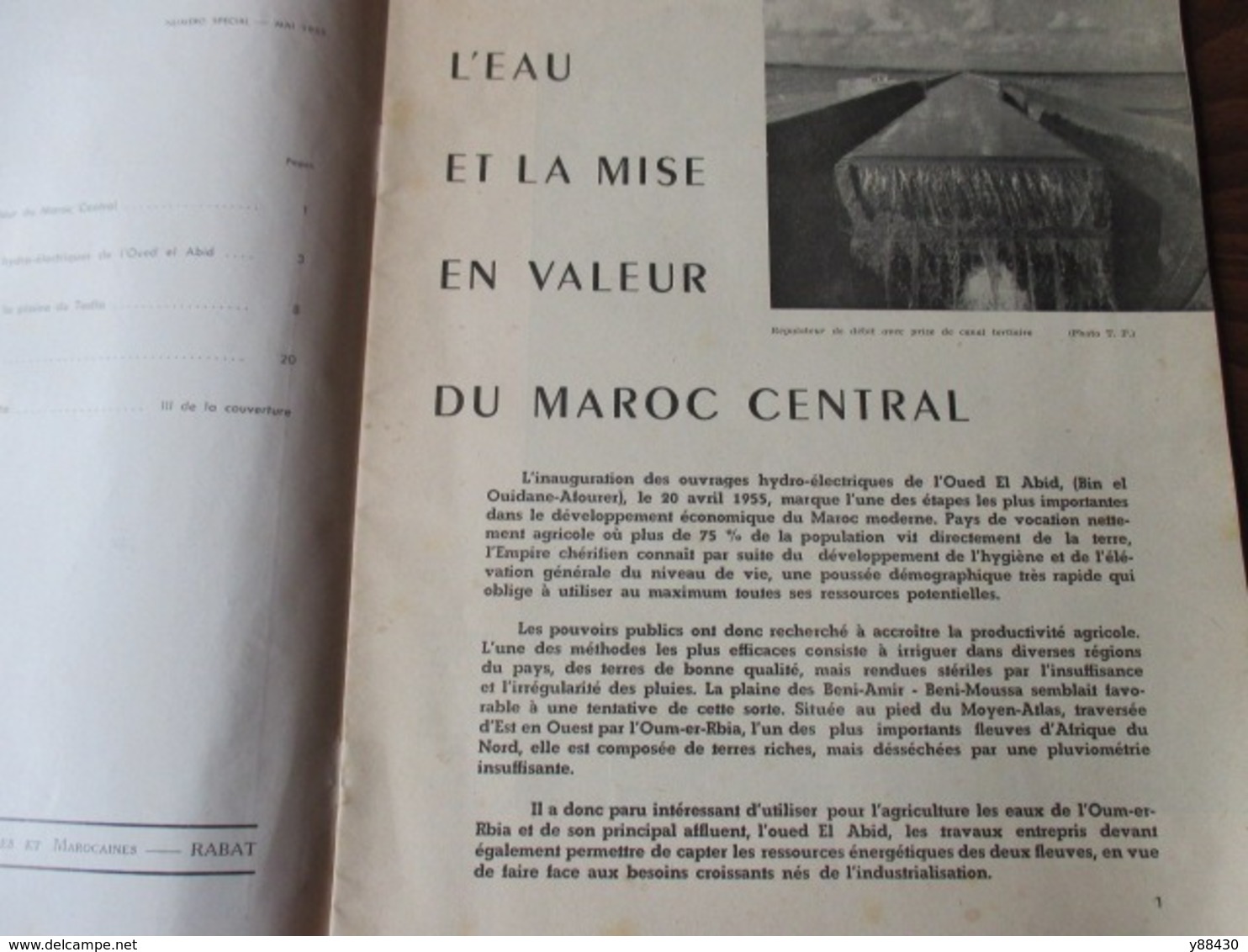 MAROC - Barrage De BIN EL OUIDANE - Bulletin D'Information De Mai 1955 . Numéro Spécial - 30 Pages - 18 Photos - Travaux Publics