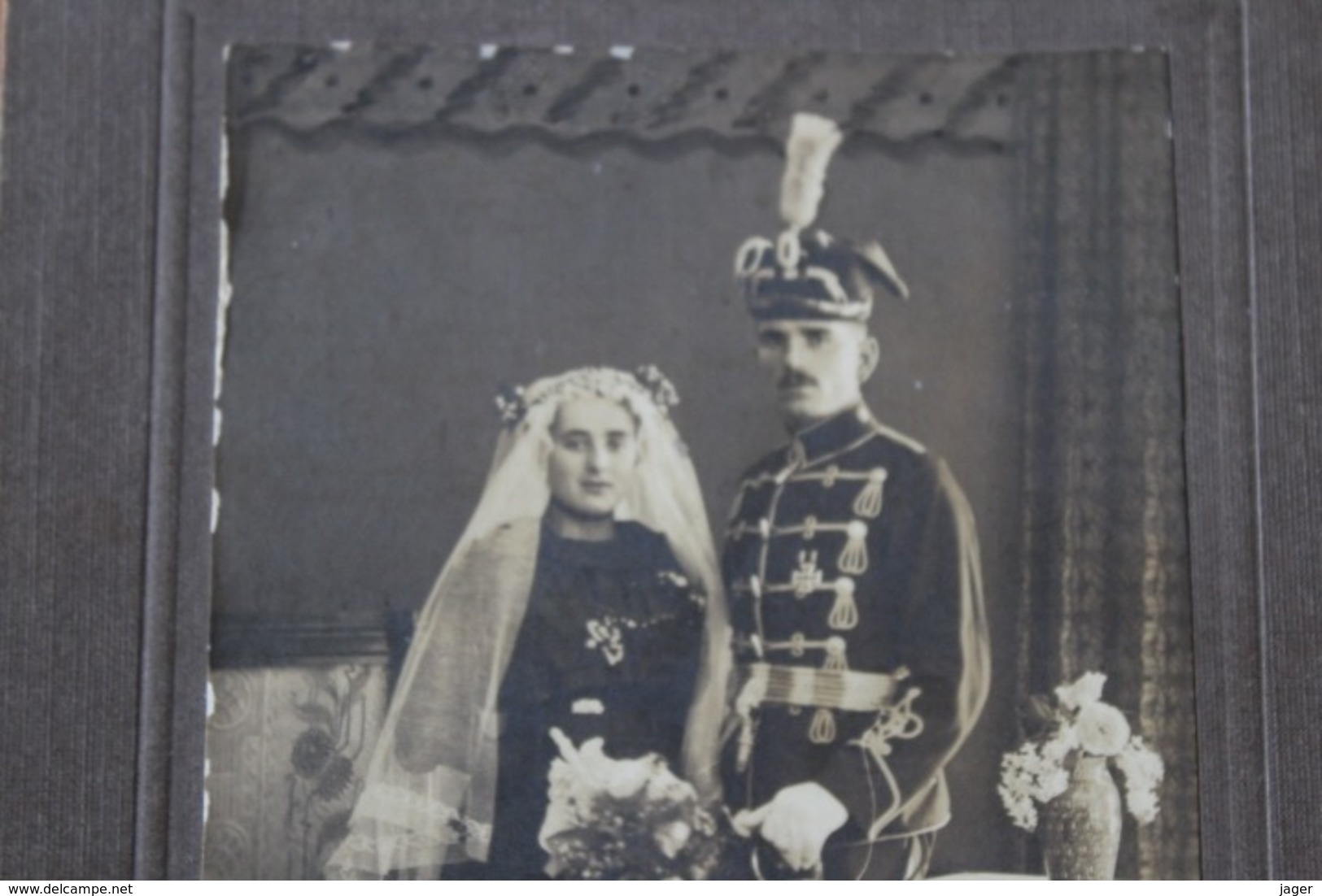 PHOTO HUSSARD DE LA MORT AVEC CROIX DE FER ALLEMAND WWI - 1914-18