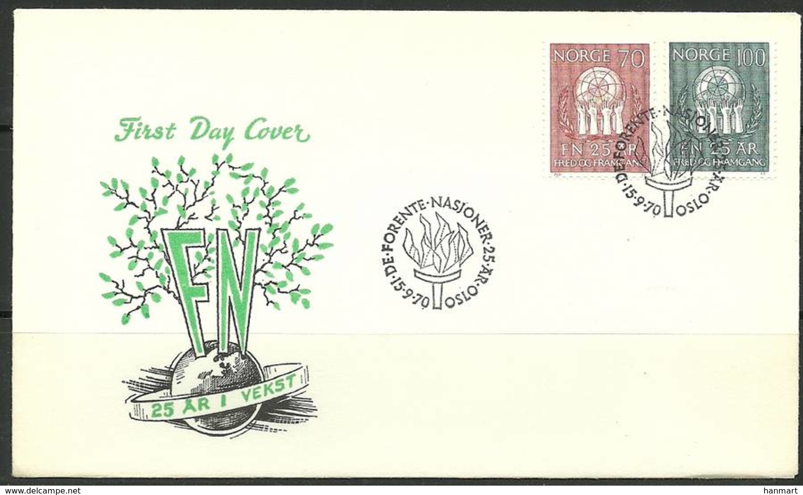 Norway 1970 Mi 611-612 FDC ( FDC ZE3 NRW611-612 ) - UNO