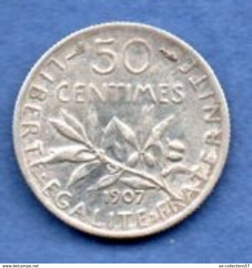 Semeuse   -  50 Centimes 1907  -- TTB - Other & Unclassified