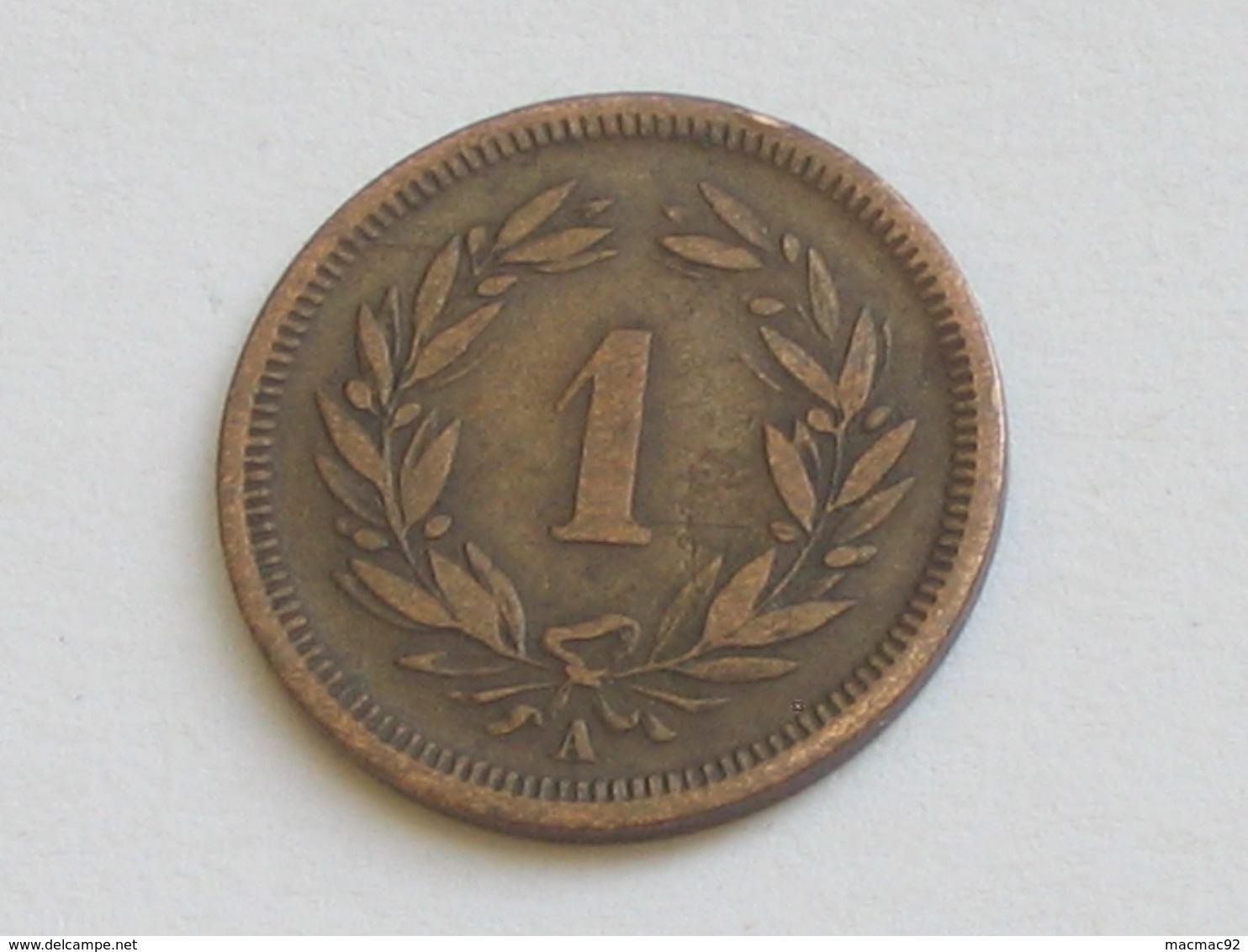 RARE !!!!    1 Centime Rappen  1850 A  - Suisse - Switzerland  **** EN ACHAT IMMEDIAT **** - Autres & Non Classés