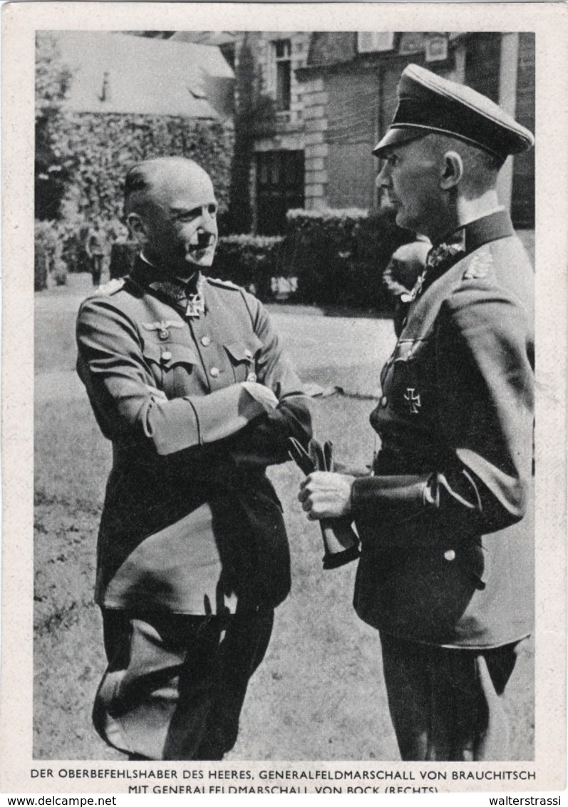 Propaganda  Karte, Generalfeldmarschall Vin Brauchitsch Mit Von Bock - Weltkrieg 1939-45