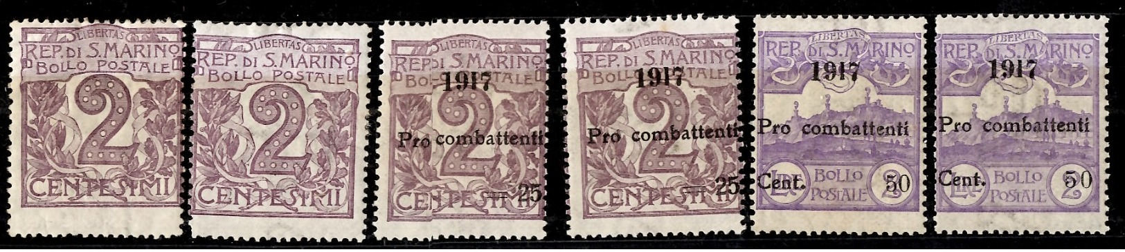 Saint-Marin YT N° 34 (2), N° 50/51 (2) Neufs ** MNH. TB. A Saisir! - Ongebruikt