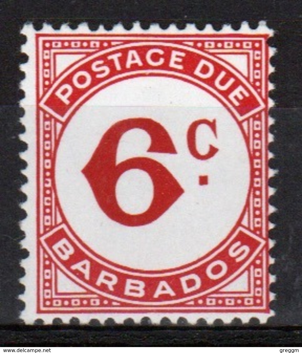 Barbados Single 6c Postage Due Stamp From The 1950  Series. - Barbados (1966-...)