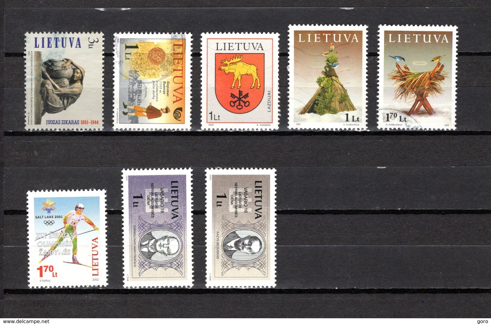 Lituania   2001-2002  .-  Y&T  Nº  671-672-673-676/677-678-679/680 - Lituania