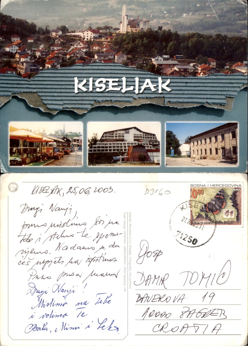 KISELJAK,BOSNIA POSTCARD - Bosnië En Herzegovina