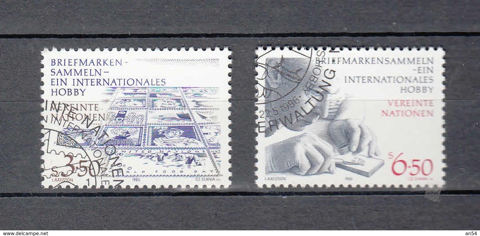 NATIONS  UNIES  VIENNE   1986      N° 60-61   OBLITERES    CATALOGUE YVERT - Oblitérés