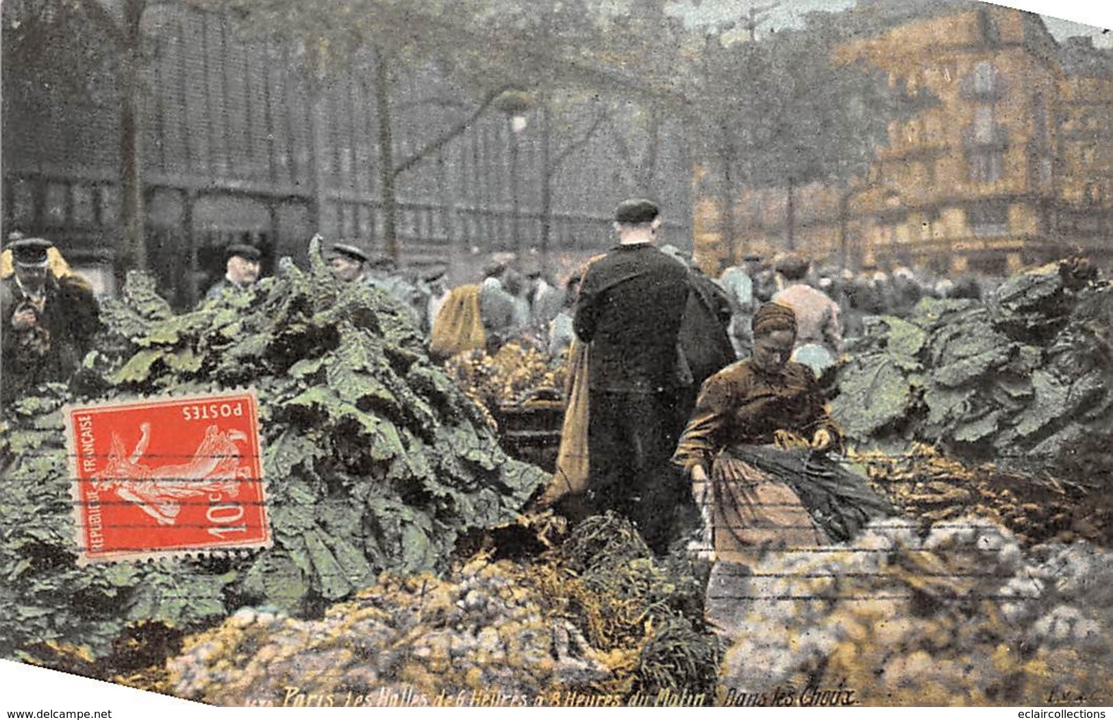 Thème.  Métiers Divers.      75   Paris Les Halles . Marchande De Légumes          (Voir Scan) - Autres & Non Classés