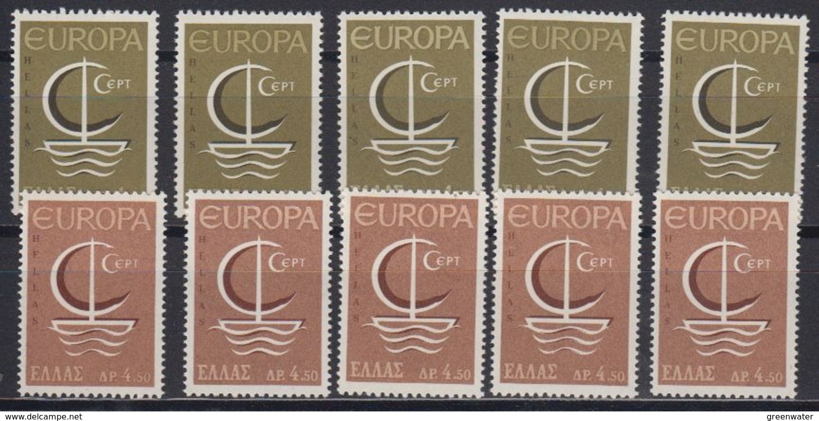 Europa Cept 1966 Greece 2v (5x) ** Mnh (44812A) - 1966