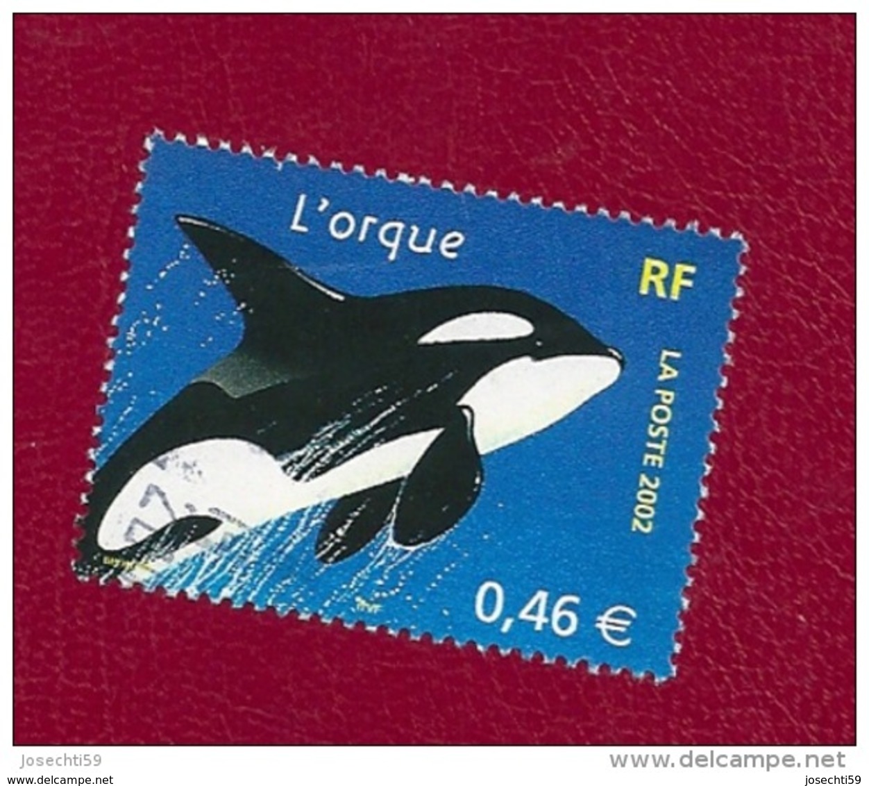 N° 3487 Nature De France - Animaux Marins L'orque TIMBRE  FRANCE  Oblitéré 2002 - Autres & Non Classés