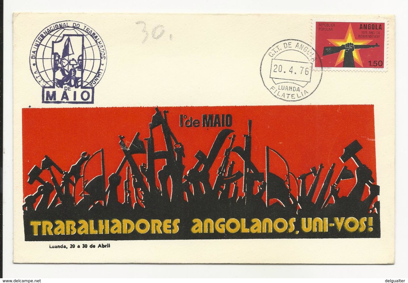 Cover - Angola - Luanda 1976 - Dia Internacional Do Trabalhador - Angola