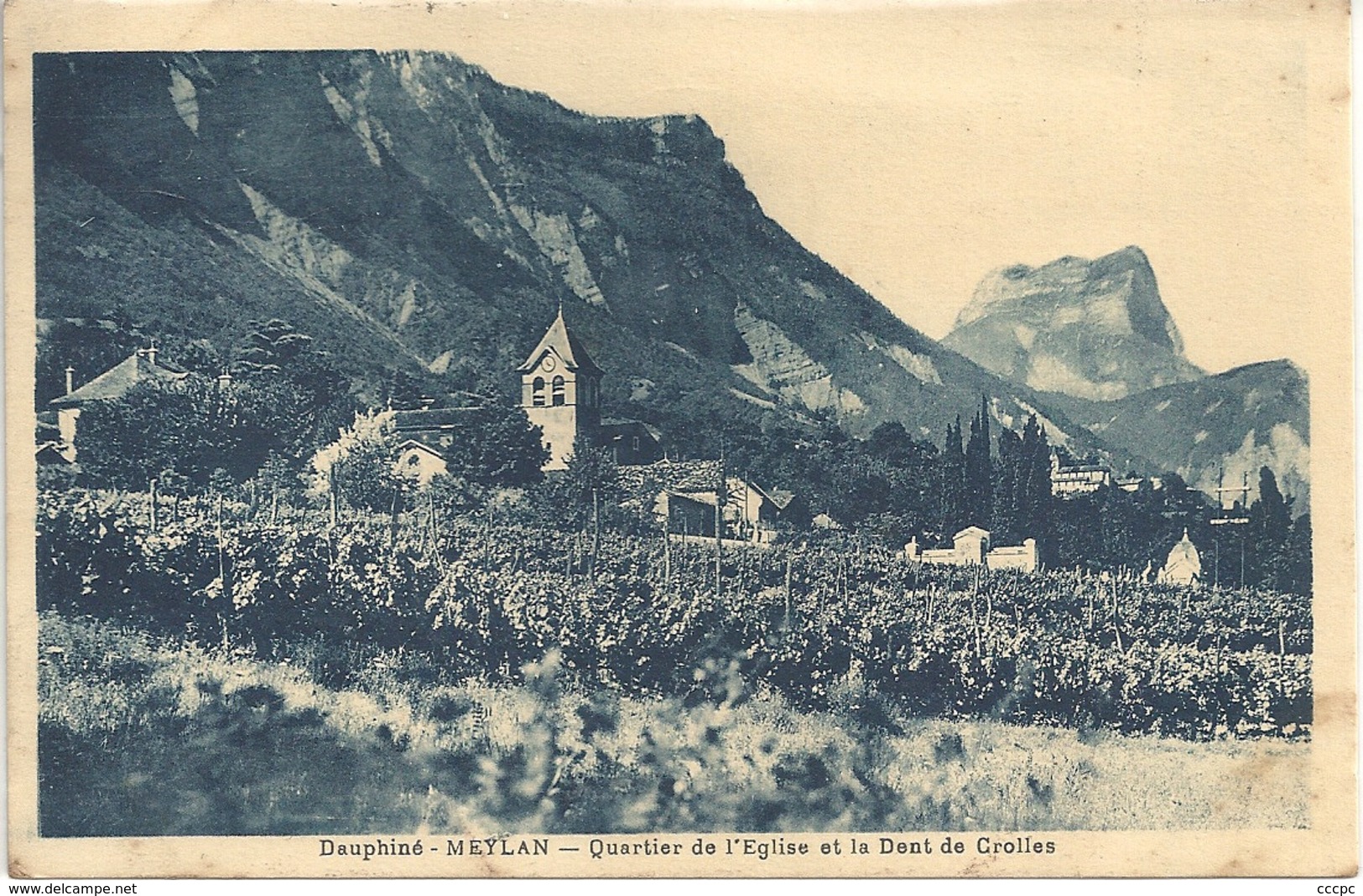 CPA Meylan Quartier De L'église Et La Dent De Crolles - Autres & Non Classés