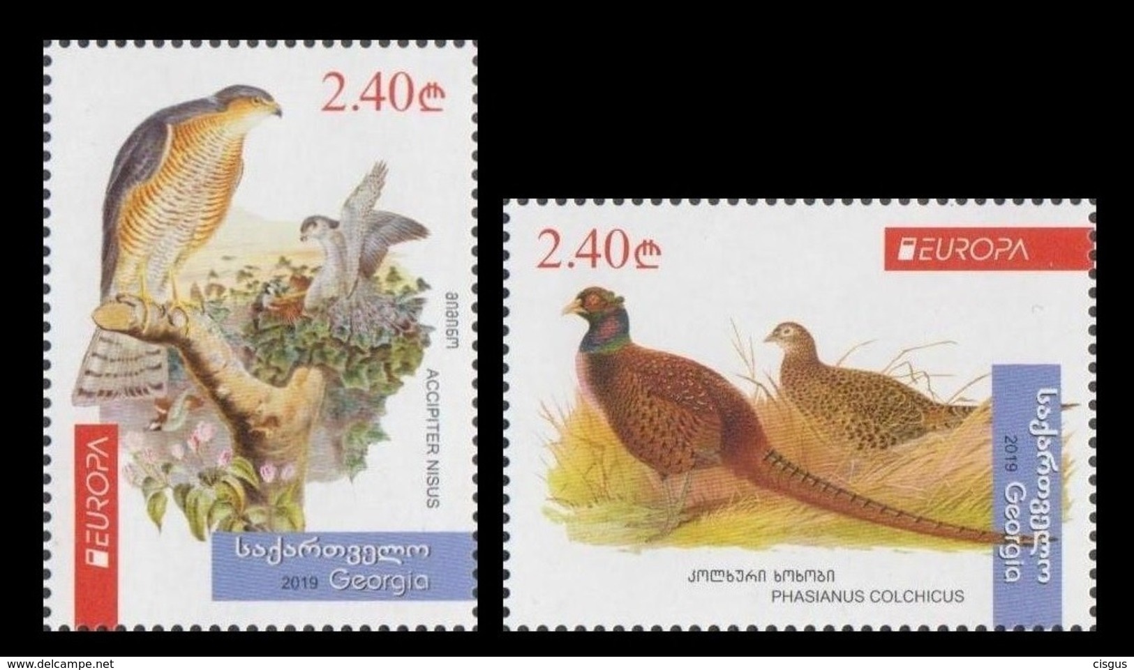 Georgien Georgia  MNH** 2019 Europe CEPT 2019 Birds Set  Mi 731-32 - Georgien