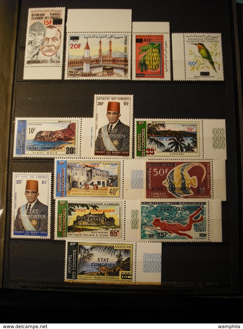 Etat comorien et Djibouti, timbres neufs** dont série non émise 104A/104B**, cote 710€ .