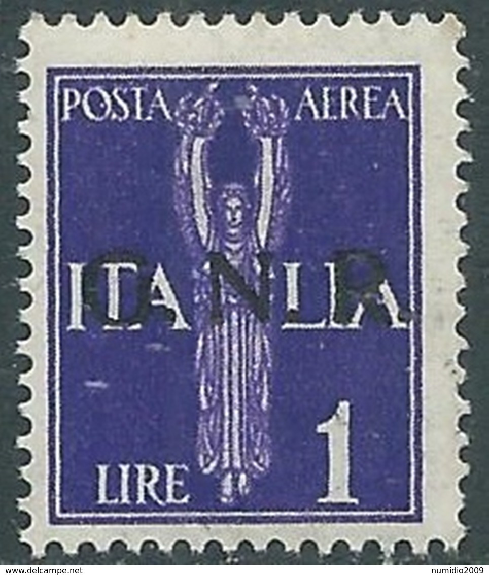 1944 RSI POSTA AEREA 1 LIRA VERONA MNH ** - RB6-6 - Luftpost