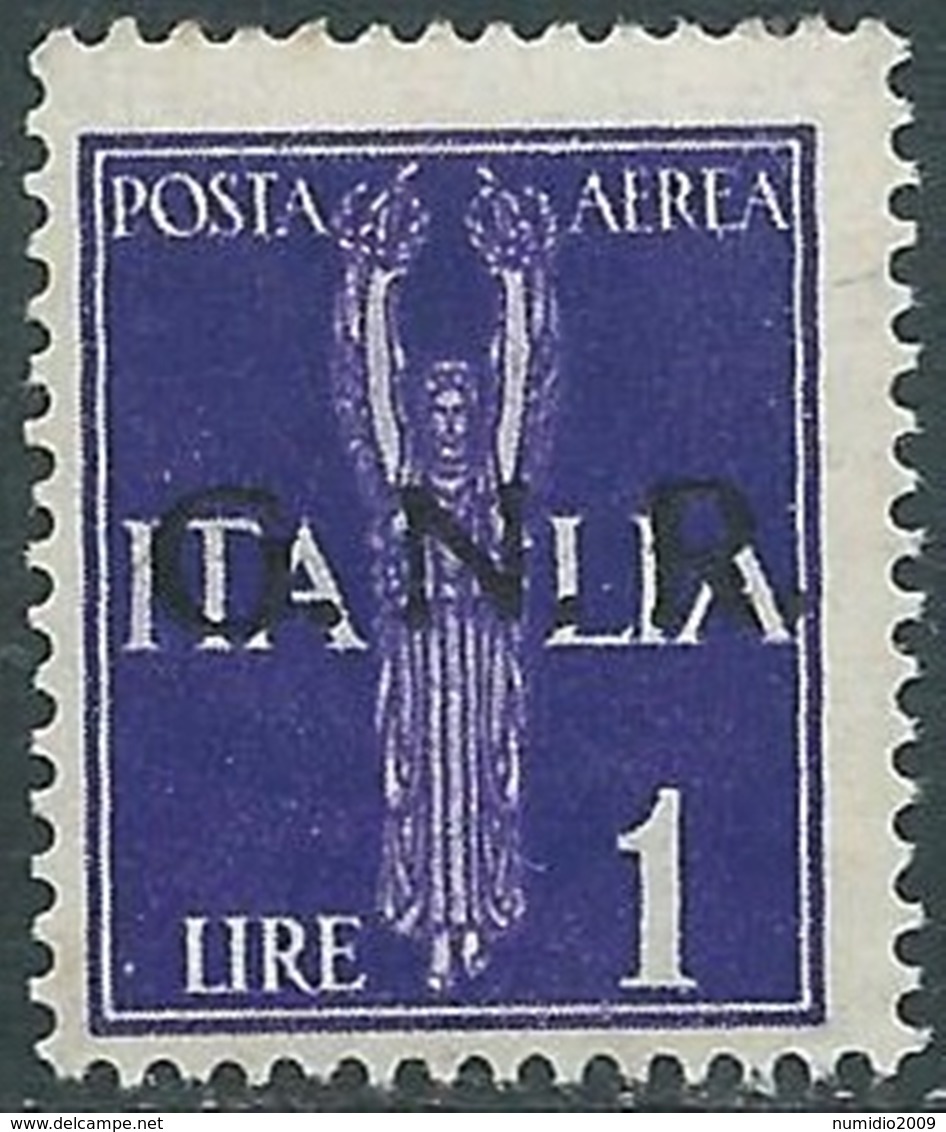 1944 RSI POSTA AEREA 1 LIRA VERONA MNH ** - RB8-10 - Luftpost