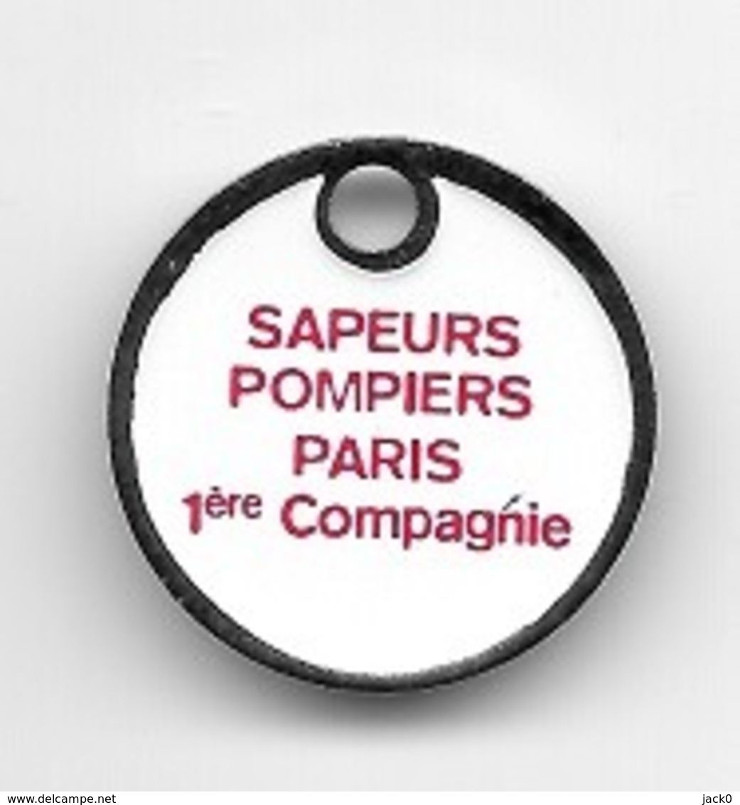 Jeton De Caddie  Ville, 18  SAPEURS  POMPIERS  Verso  SAPEURS  POMPIERS  PARIS  1 ère  Compagnie - Trolley Token/Shopping Trolley Chip
