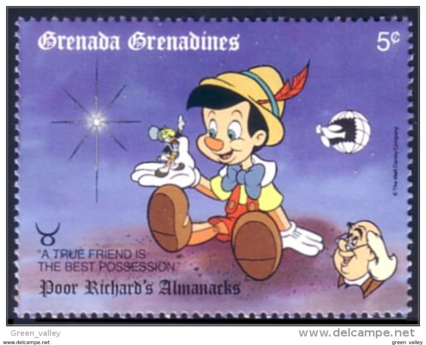 462 Grenada Grenadines Disney Pinocchio MNH ** Neuf SC (GRG-62a) - Grenade (1974-...)