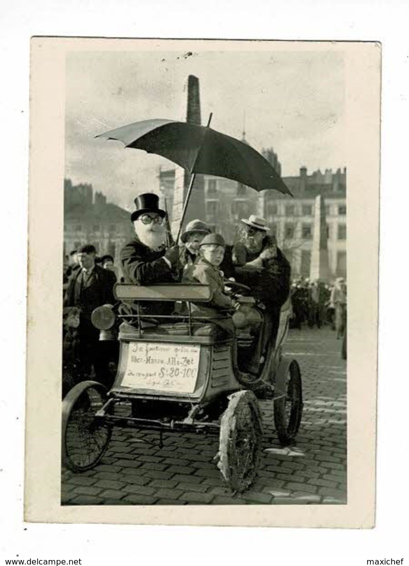 Photo 65 X 90 Mm - Peugeot Type 3, Carnaval De Chalon Sur Saône Sur Le Pont Saint Laurent - Optique-Photo Monereau - Automobiles