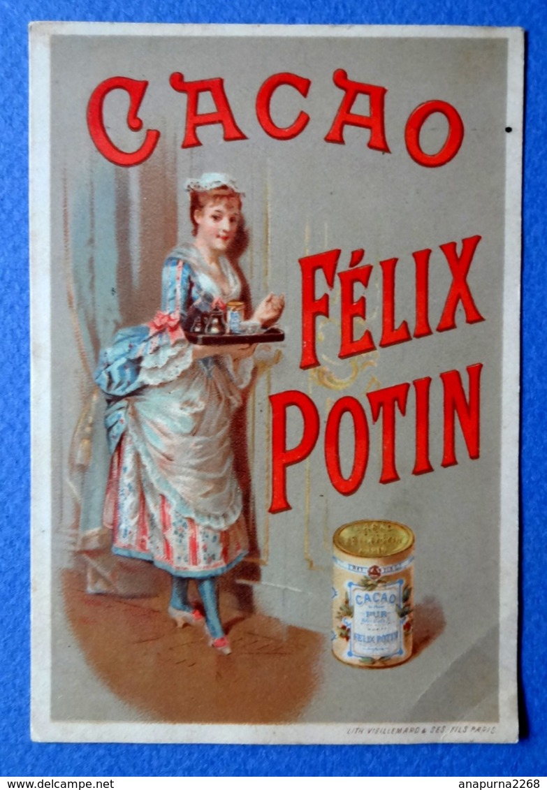 CHROMO....CACAO FELIX POTIN...LITH.VIEILLEMARD.......SOUBRETTE - Félix Potin