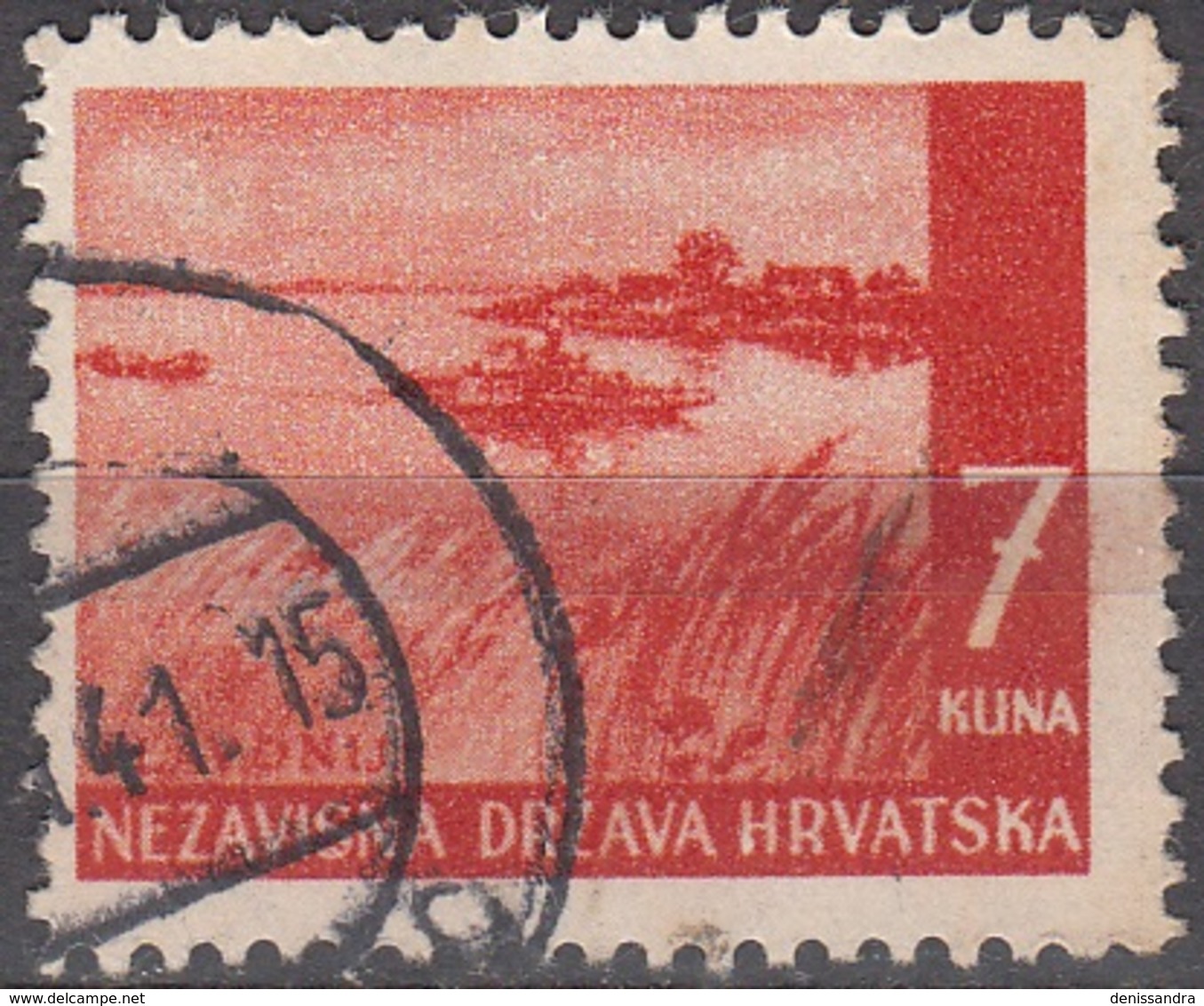 Hrvatska 1941 Michel 58 O Cote (2006) 0.20 Euro Slavonija Paysage Cachet Rond - Croatie